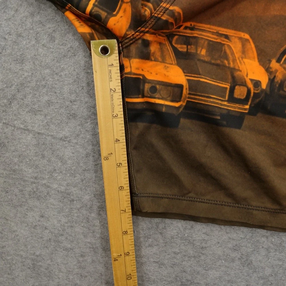 Hurley x Nascar Boardshorts Mens 32 Brown Swim Trunks Daytona Graphic Racing
